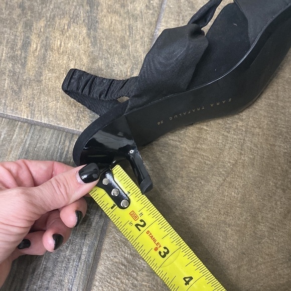 Zara black suede pointed toe heels size 36. NWT - Picture 9 of 15